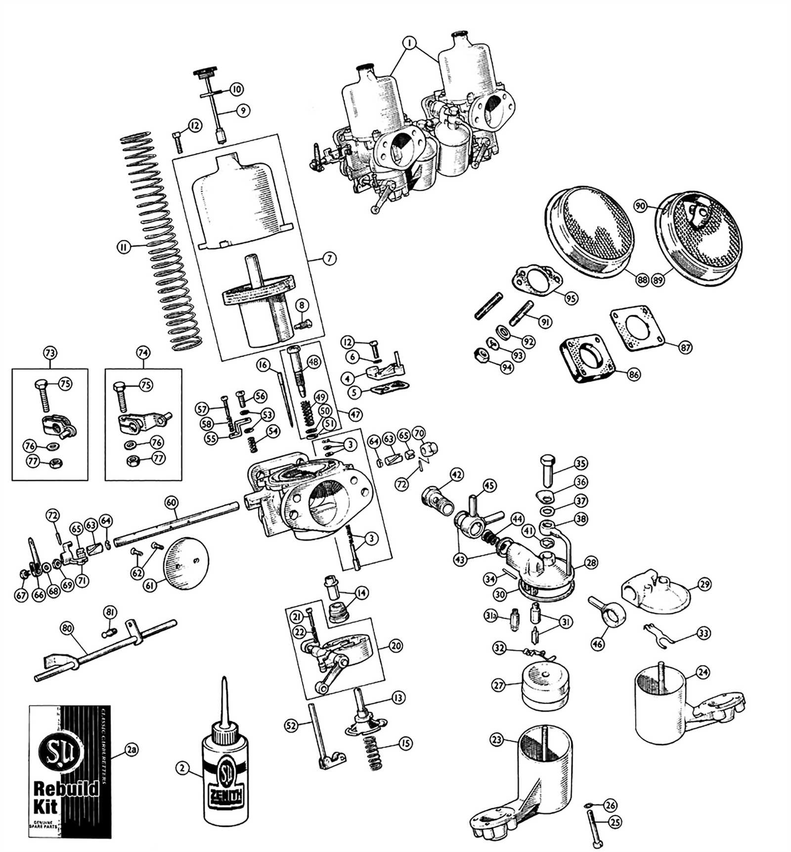 zenith carburetor parts diagram