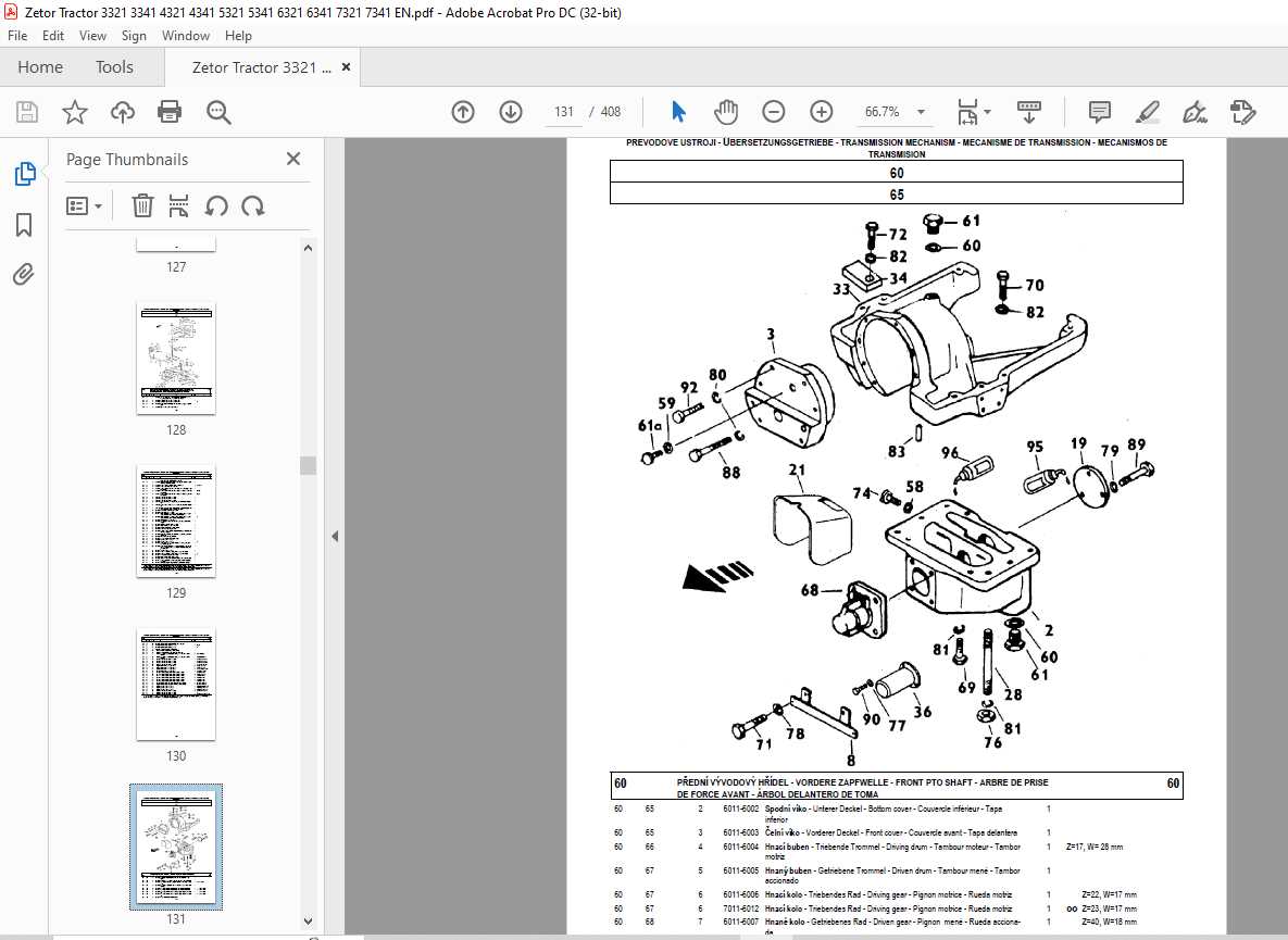 zetor tractor parts diagram