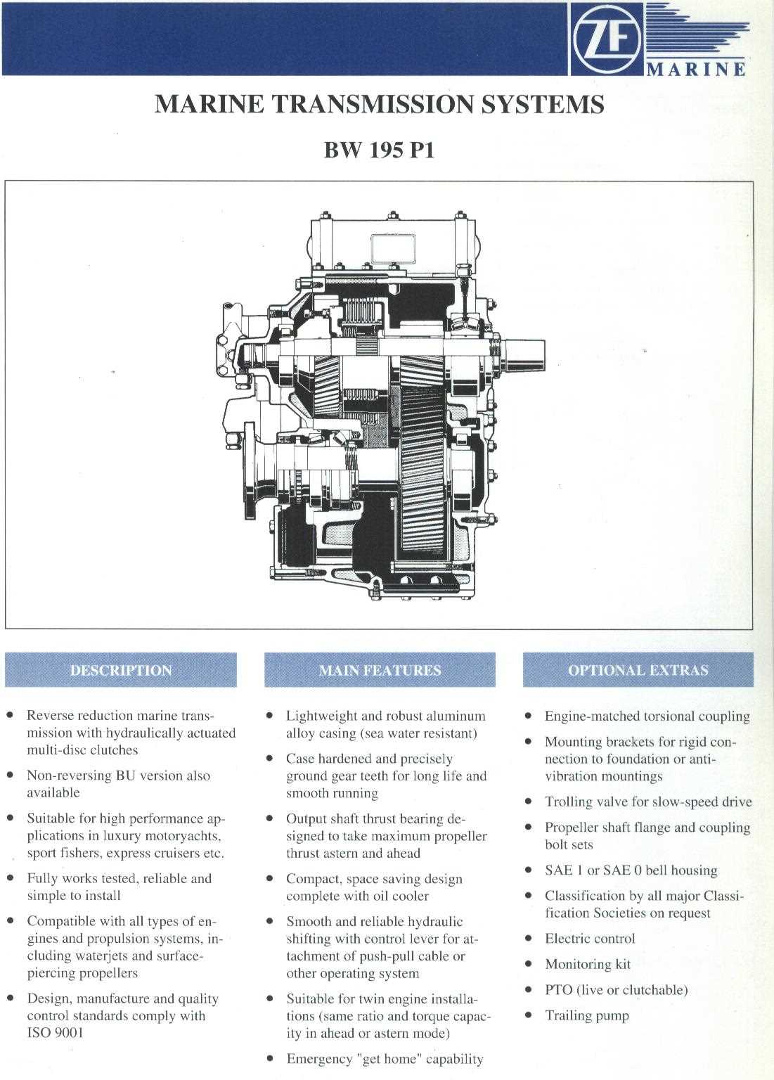 zf marine transmission parts diagram