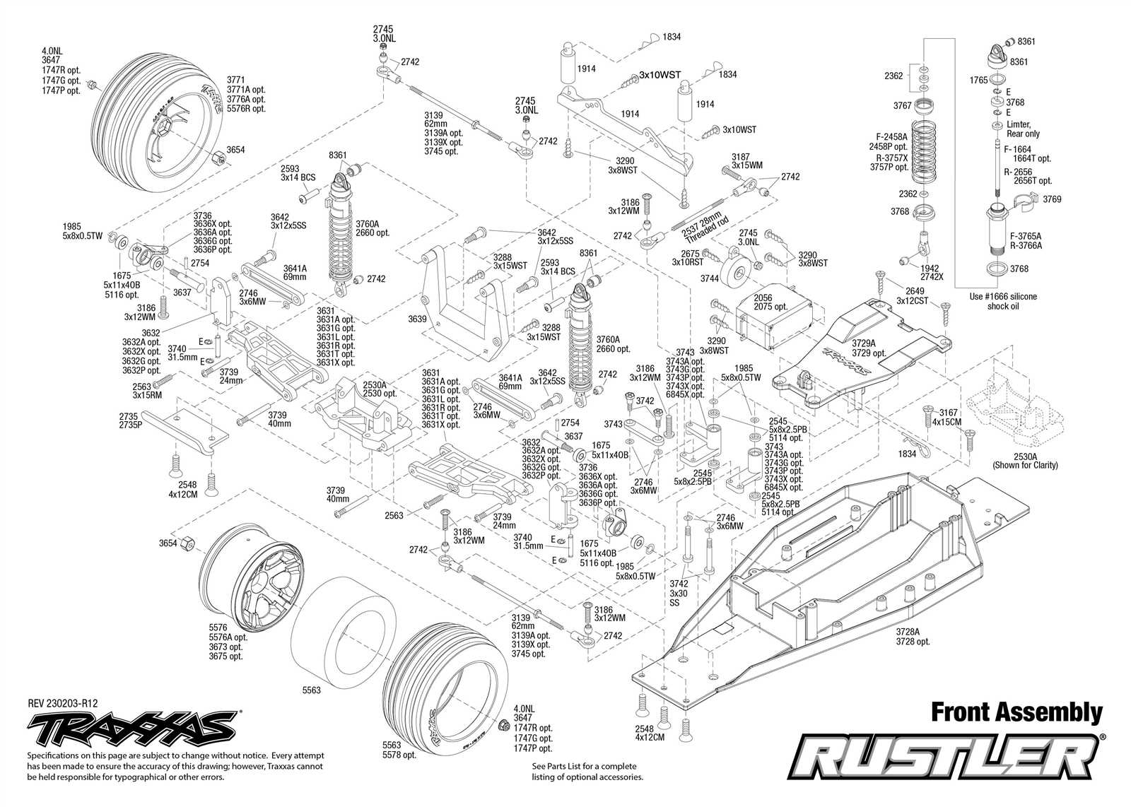 traxxas e revo 1 10 parts diagram