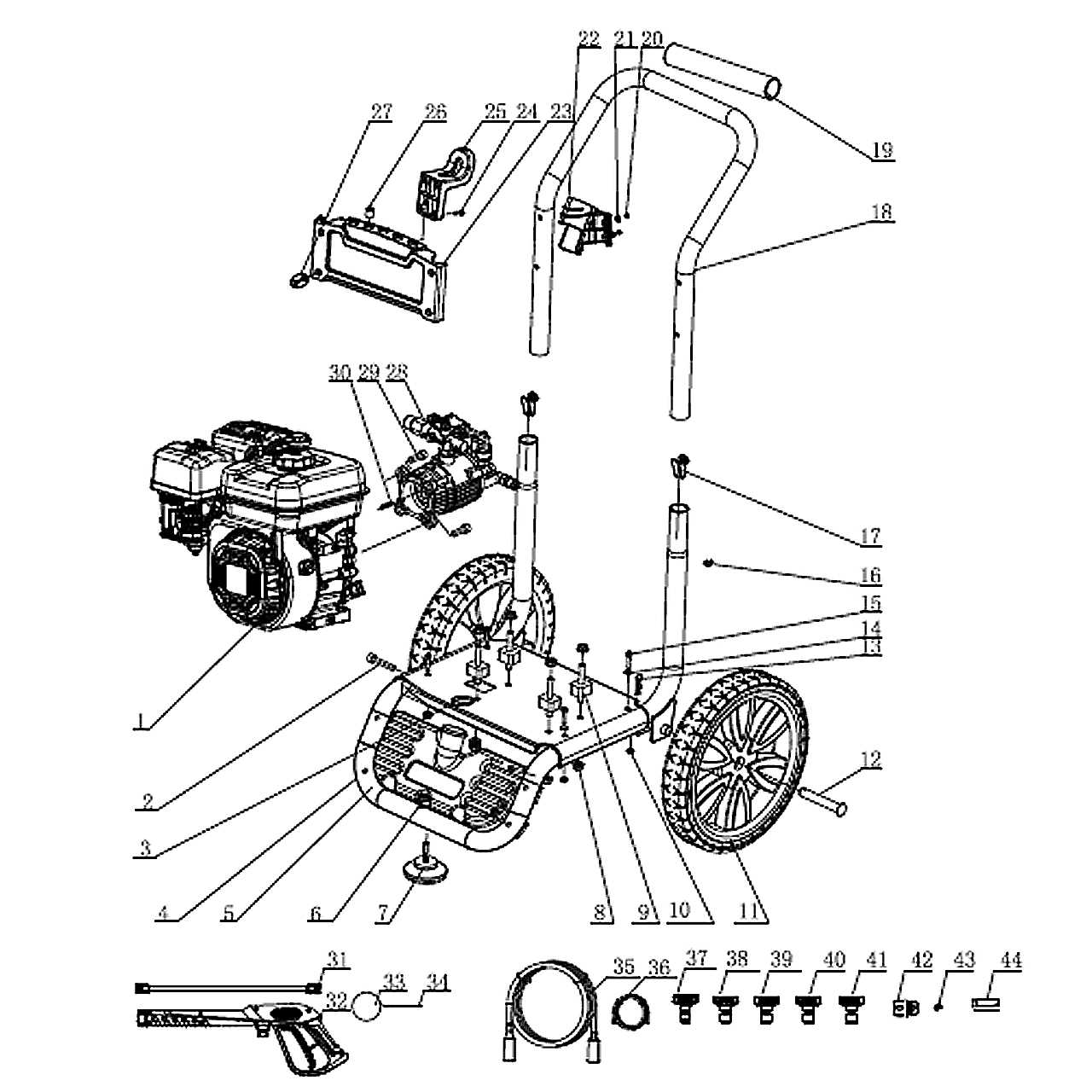 power washer parts diagram