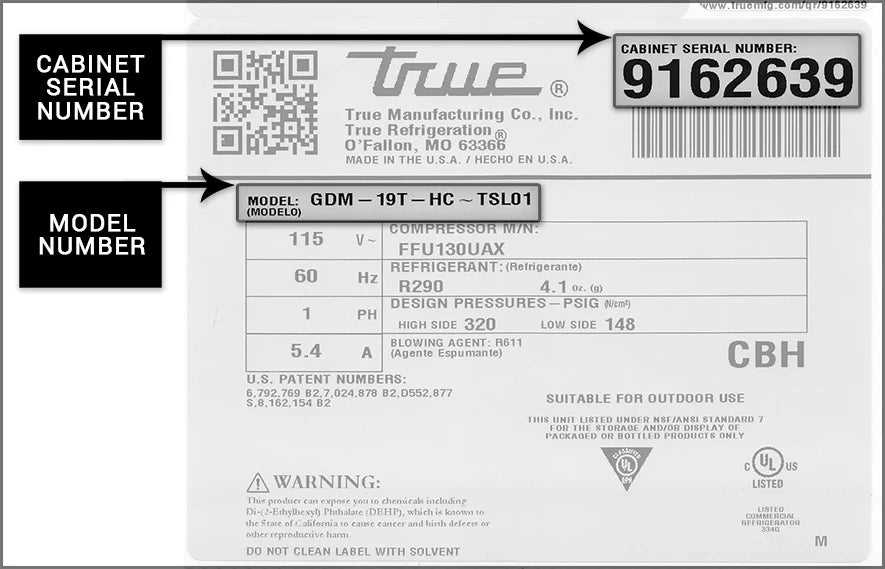 true refrigeration parts diagram