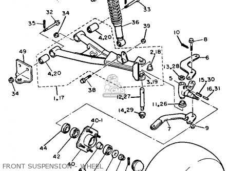 yamaha golf cart front end parts diagram