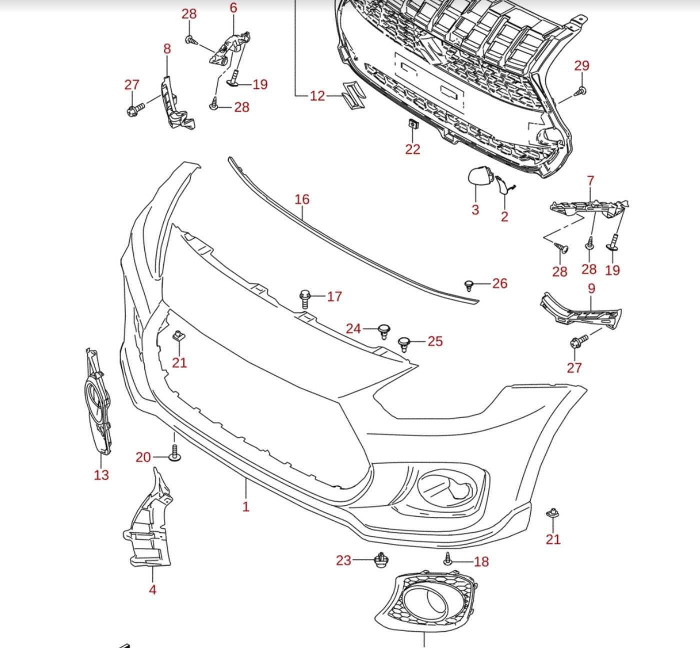 suzuki swift parts diagram