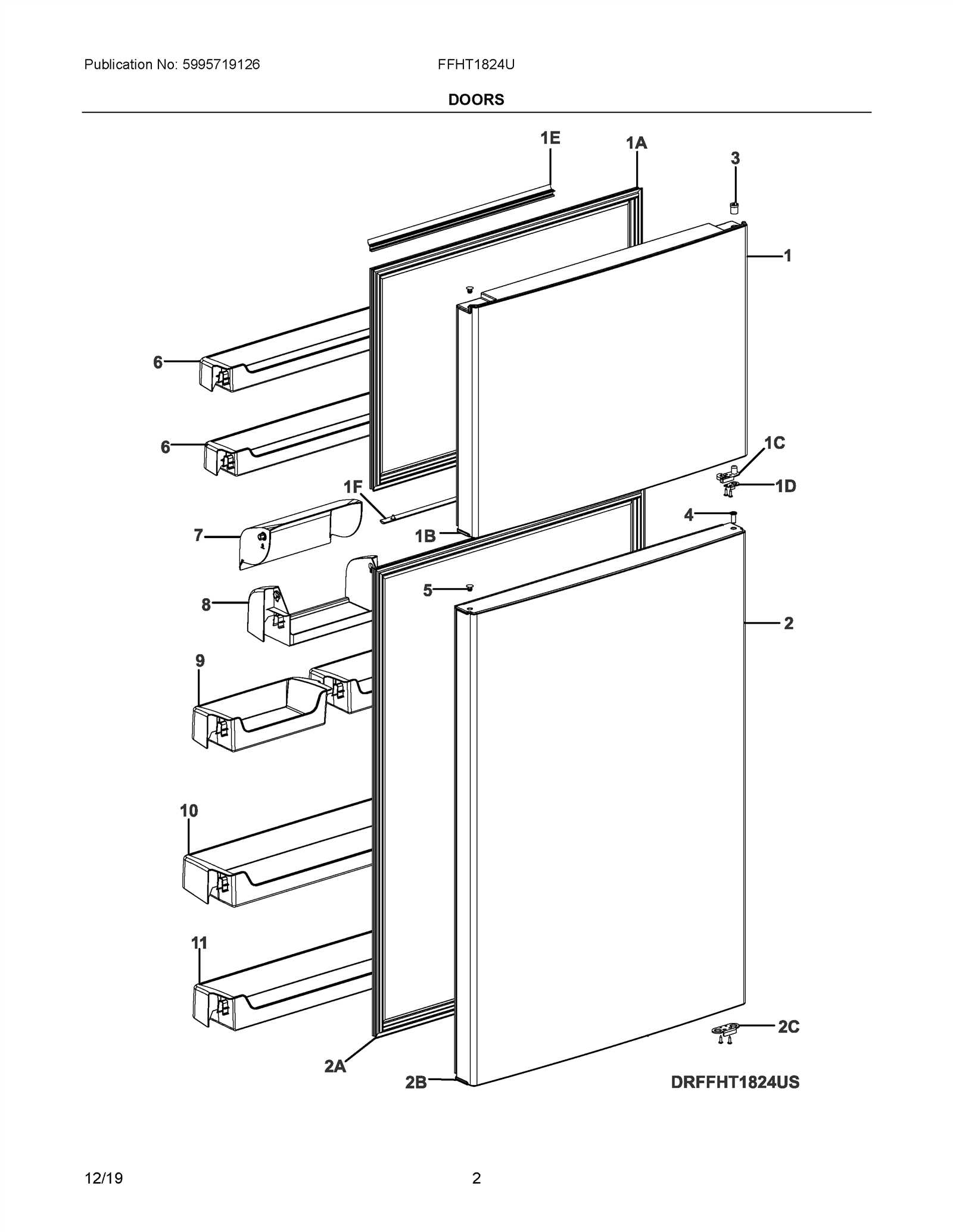 samsung refrigerator door parts diagram