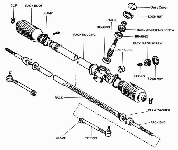 power steering parts diagram