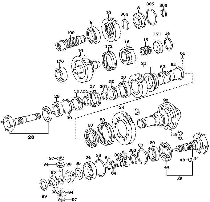 transfer case parts diagram