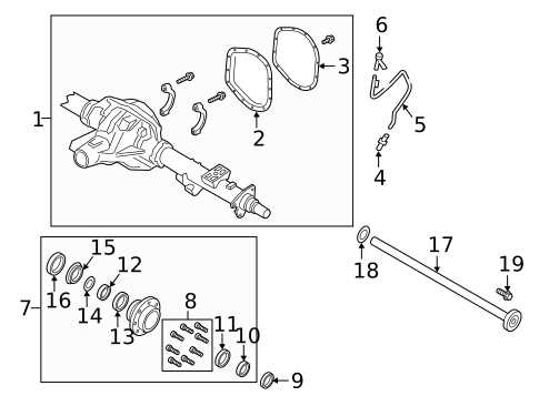 super duty ford f250 front axle parts diagram