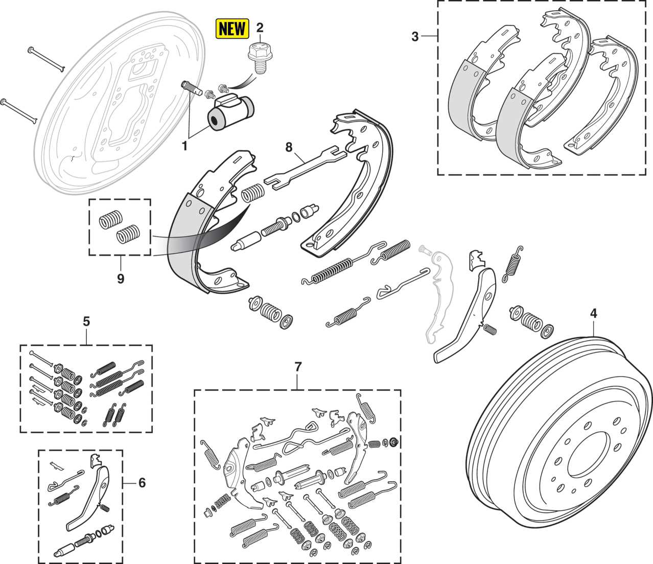 truck brake parts diagram