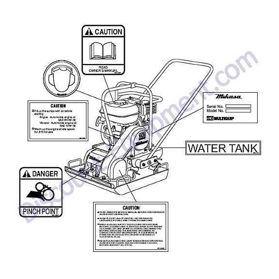wacker plate compactor parts diagram