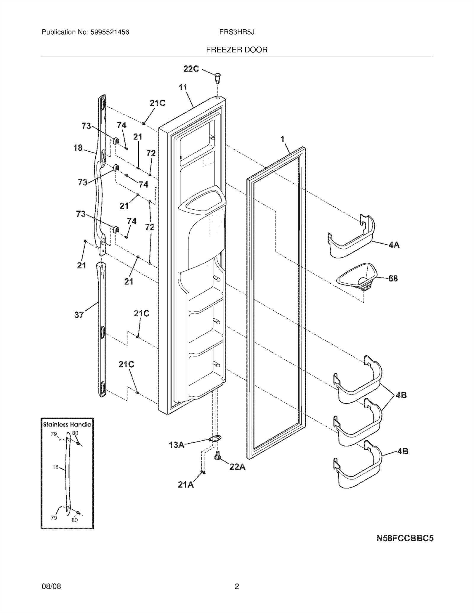 whirlpool freezer parts diagram