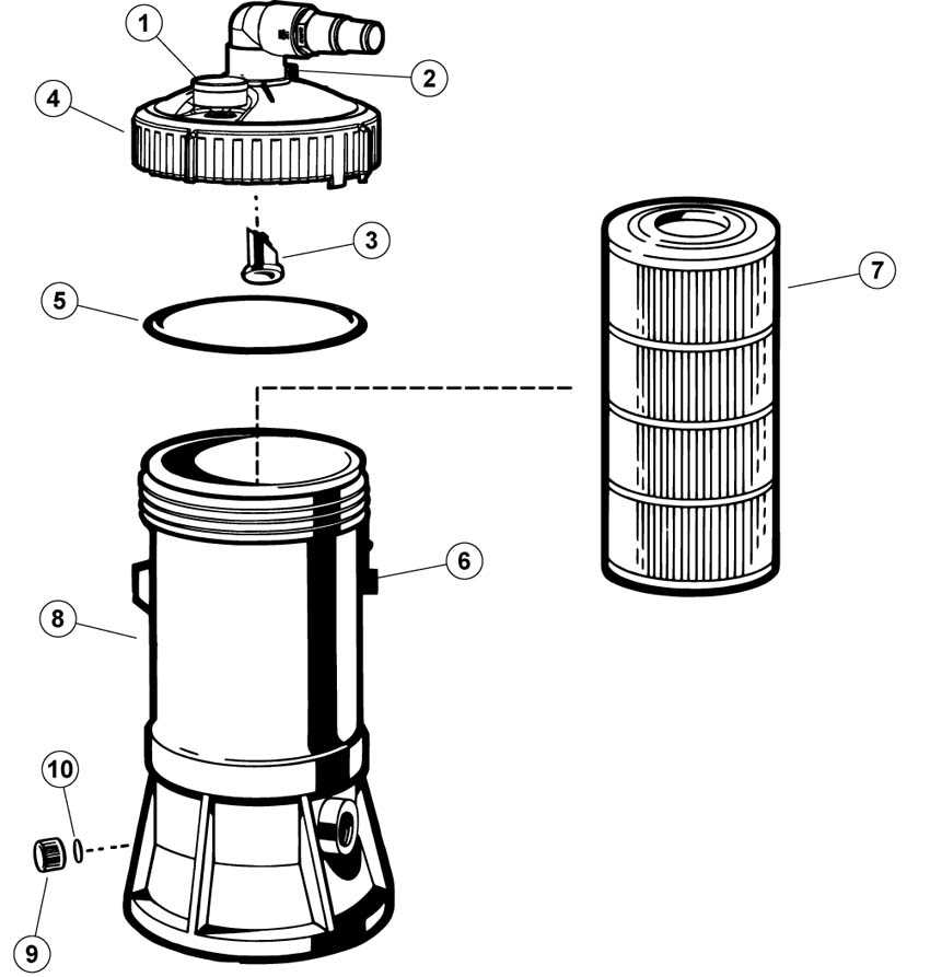 waterway pool filter parts diagram