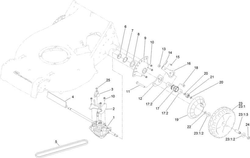 toro walk behind mower parts diagram