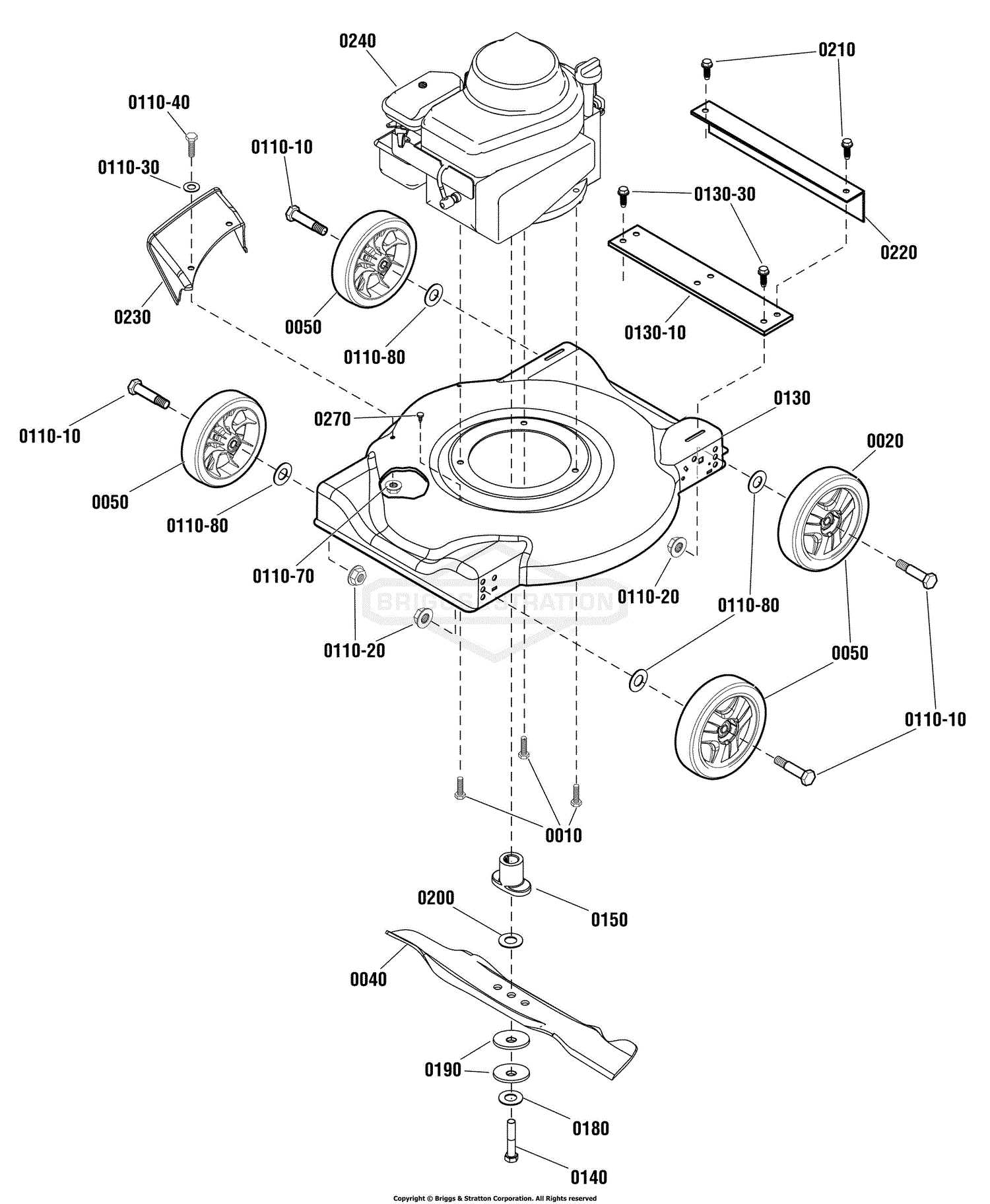 push mower murray lawn mower parts diagram