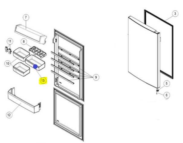 westinghouse fridge parts diagram