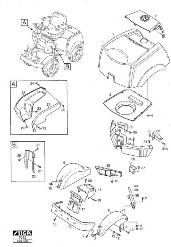 stiga mower parts diagram