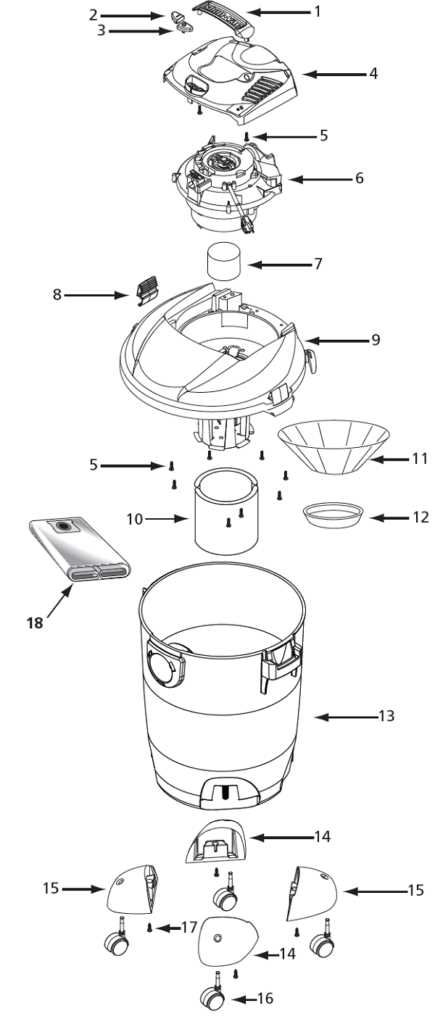 shop vac parts diagram