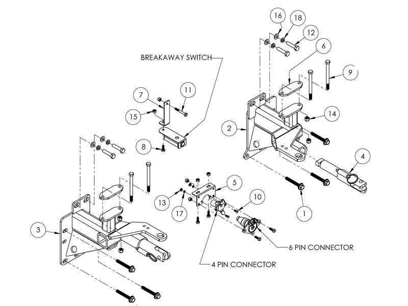 blue ox tow bar parts diagram