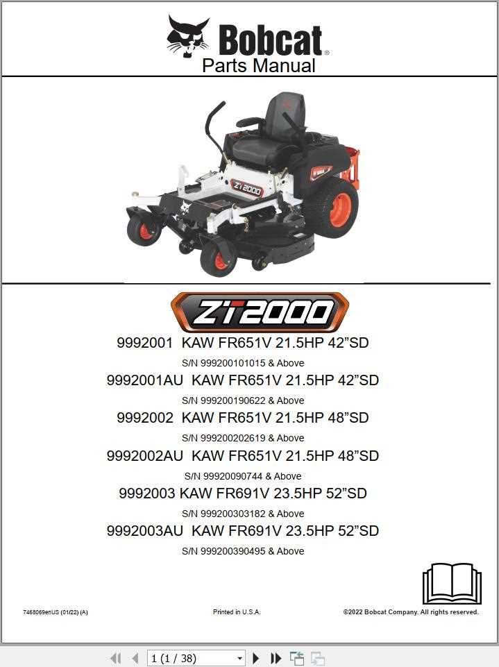 bobcat zt2000 parts diagram