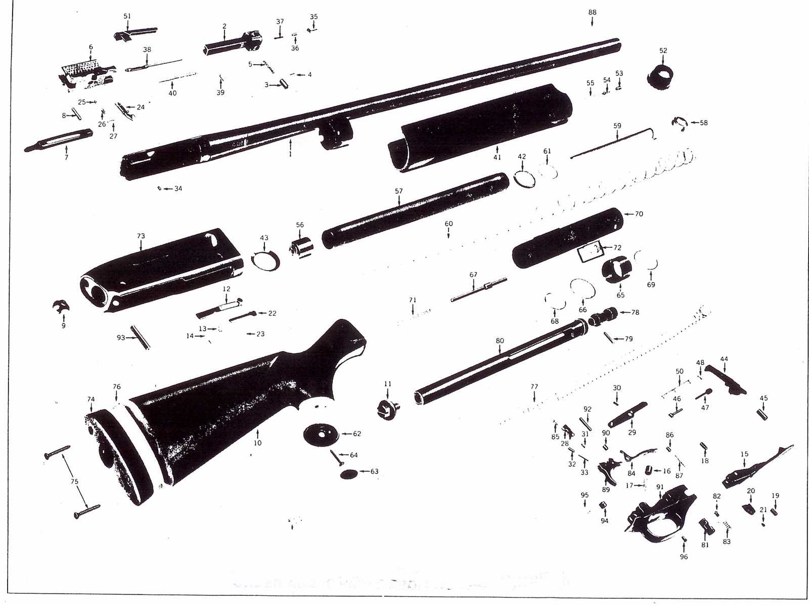 winchester sxp parts diagram