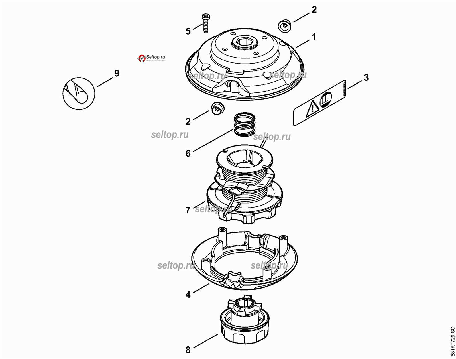 stihl lawn mower parts diagram