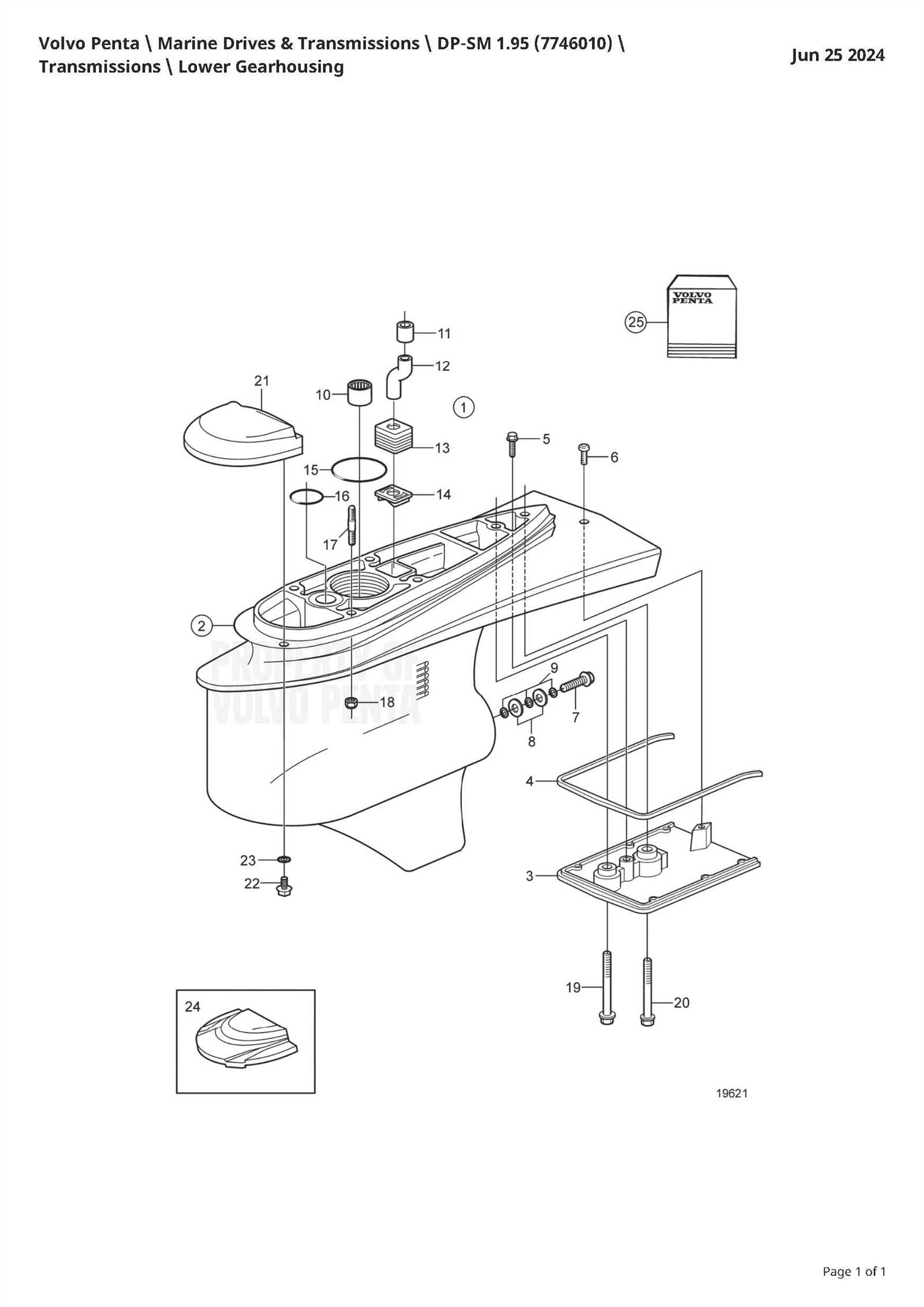 volvo penta dp sm outdrive parts diagram