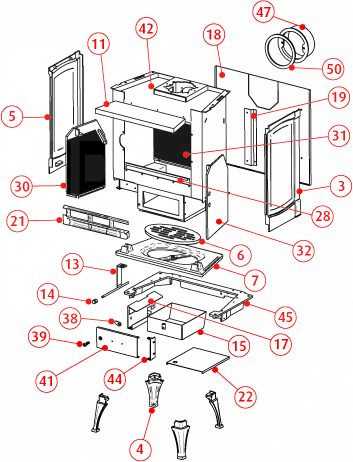 stove parts diagram