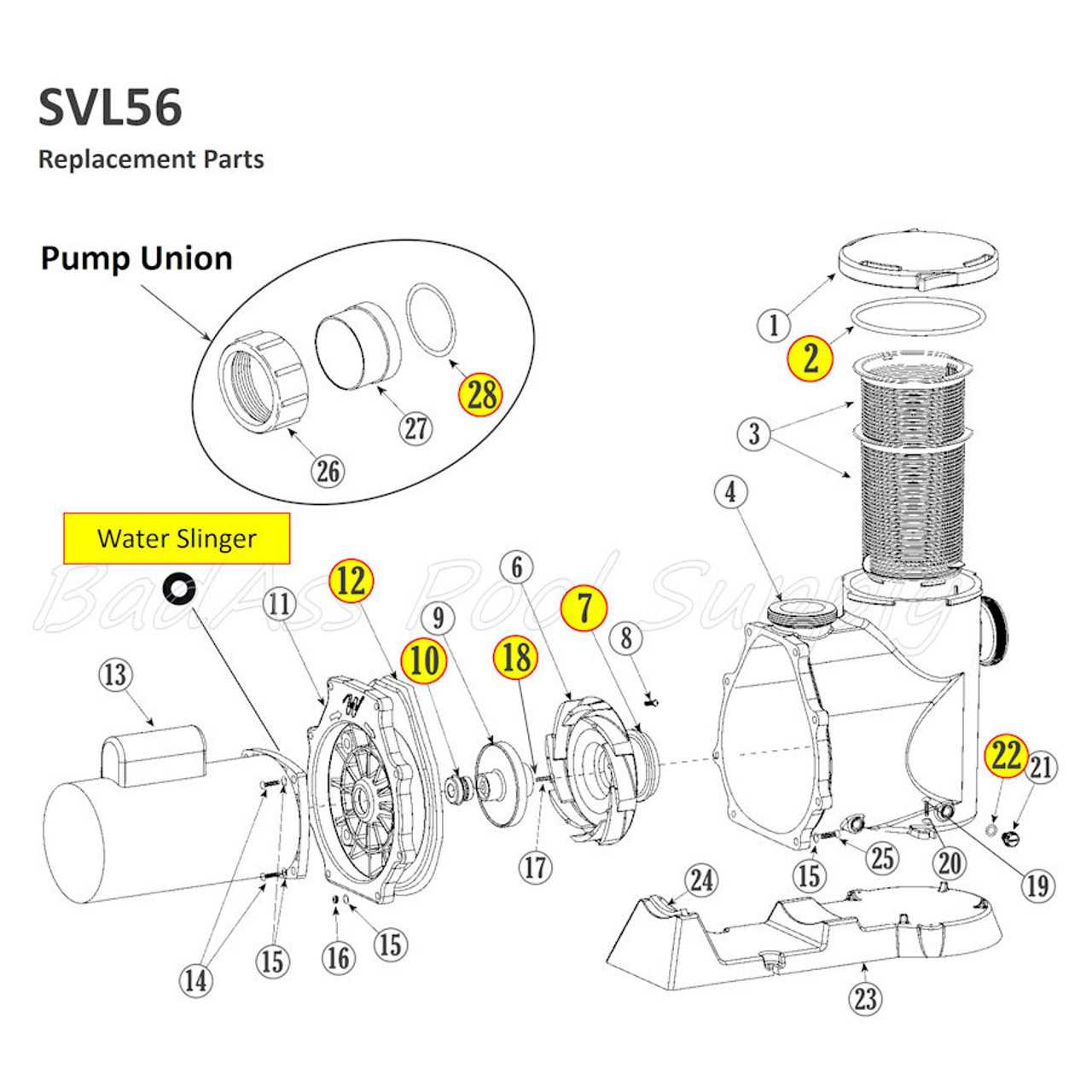 waterway pump parts diagram