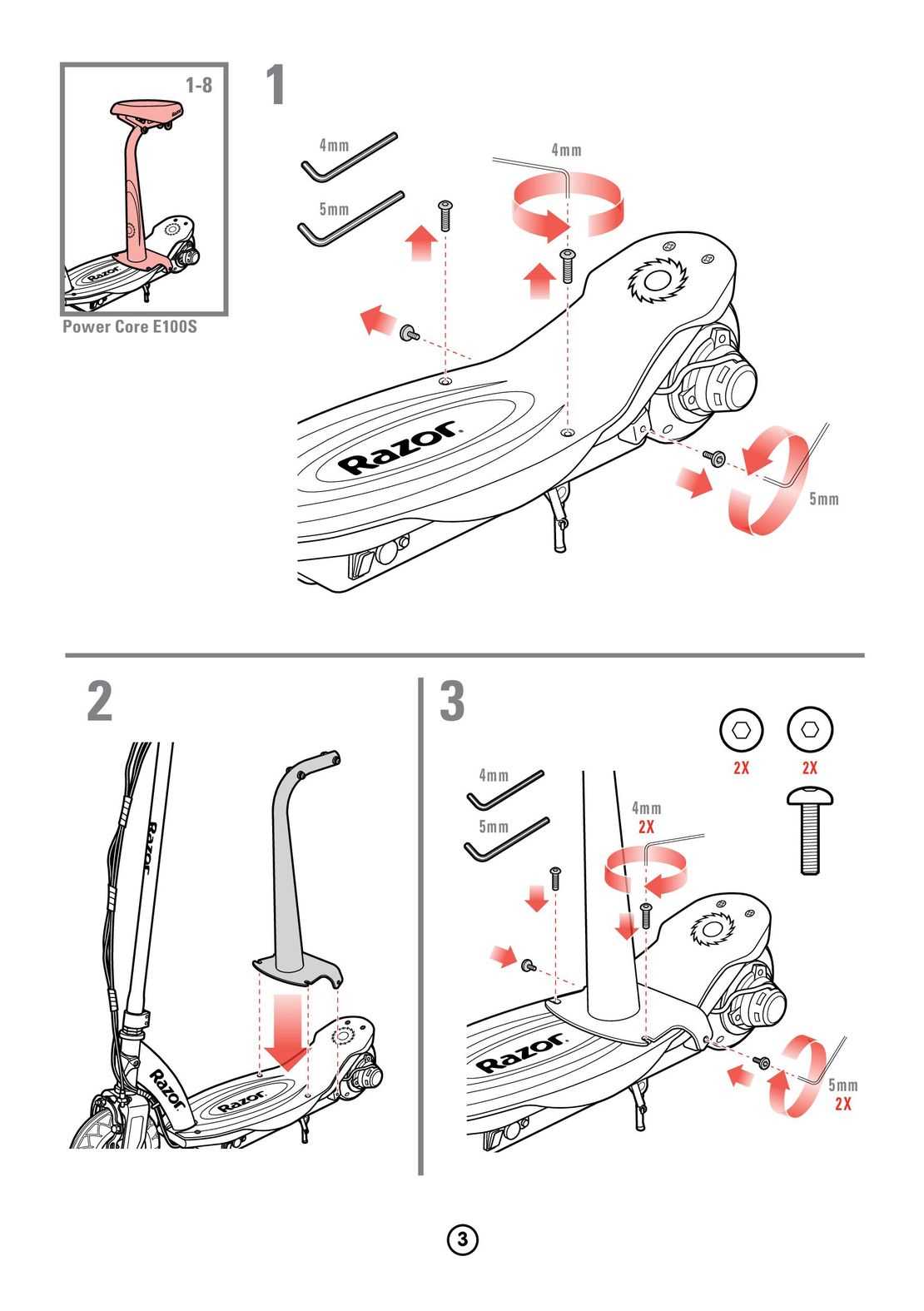 razor e100 parts diagram