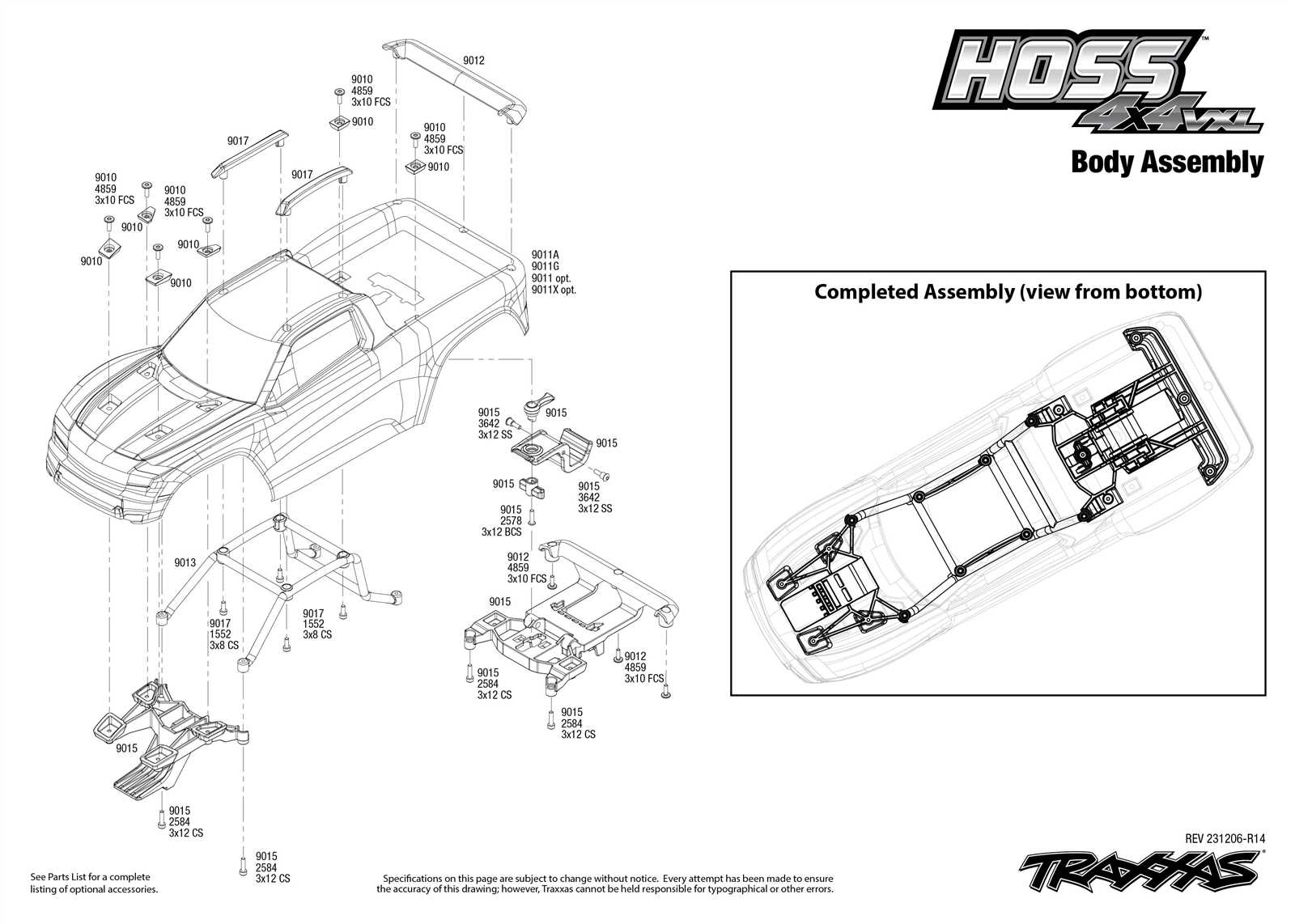 traxxas x maxx 8s parts diagram