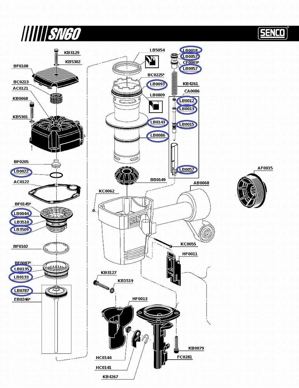 senco sks parts diagram