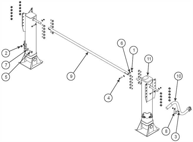 trailer landing gear parts diagram