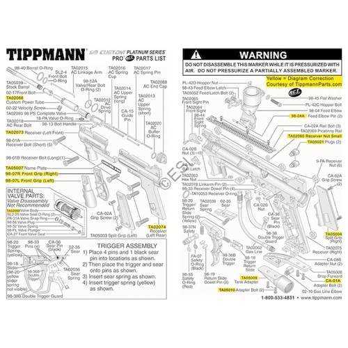 tippmann a 5 parts diagram