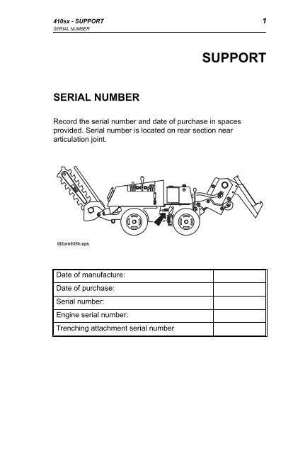 ditch witch 410sx parts diagram