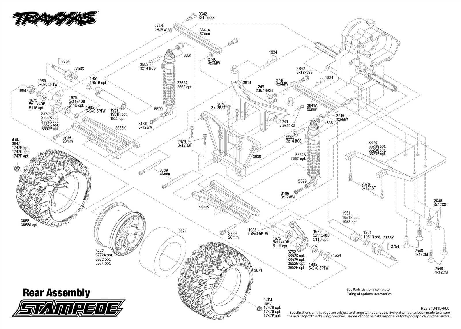 traxxas raptor parts diagram