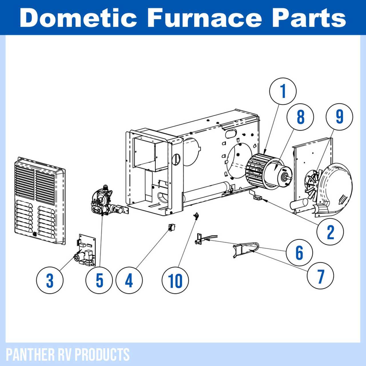 wall heater parts diagram