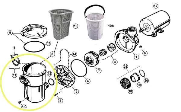 pool motor parts diagram