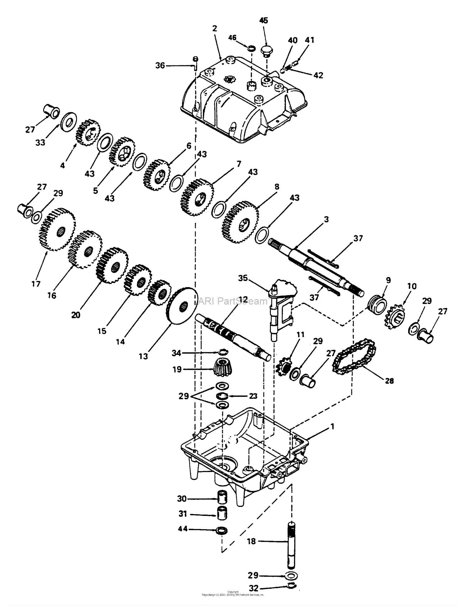 peerless 700 transmission parts diagram