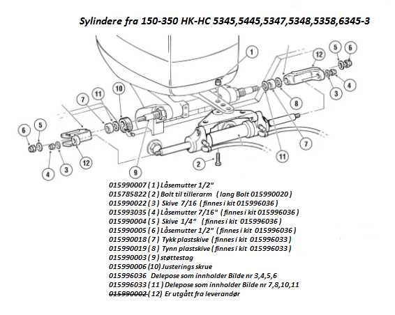 seastar hydraulic steering parts diagram