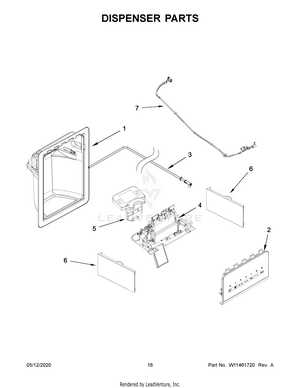 whirlpool ice dispenser parts diagram