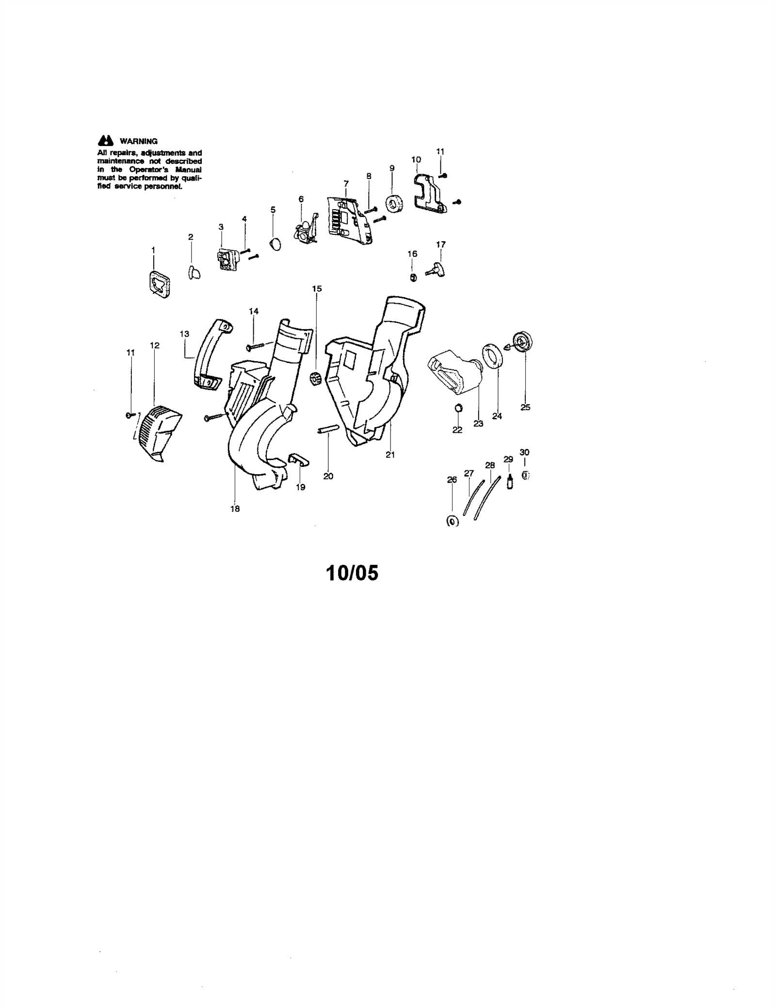 poulan leaf blower parts diagram