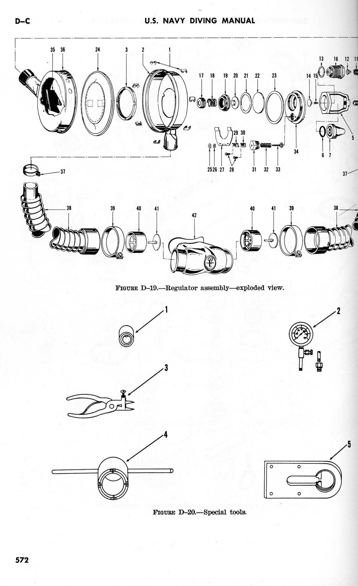 scuba regulator parts diagram