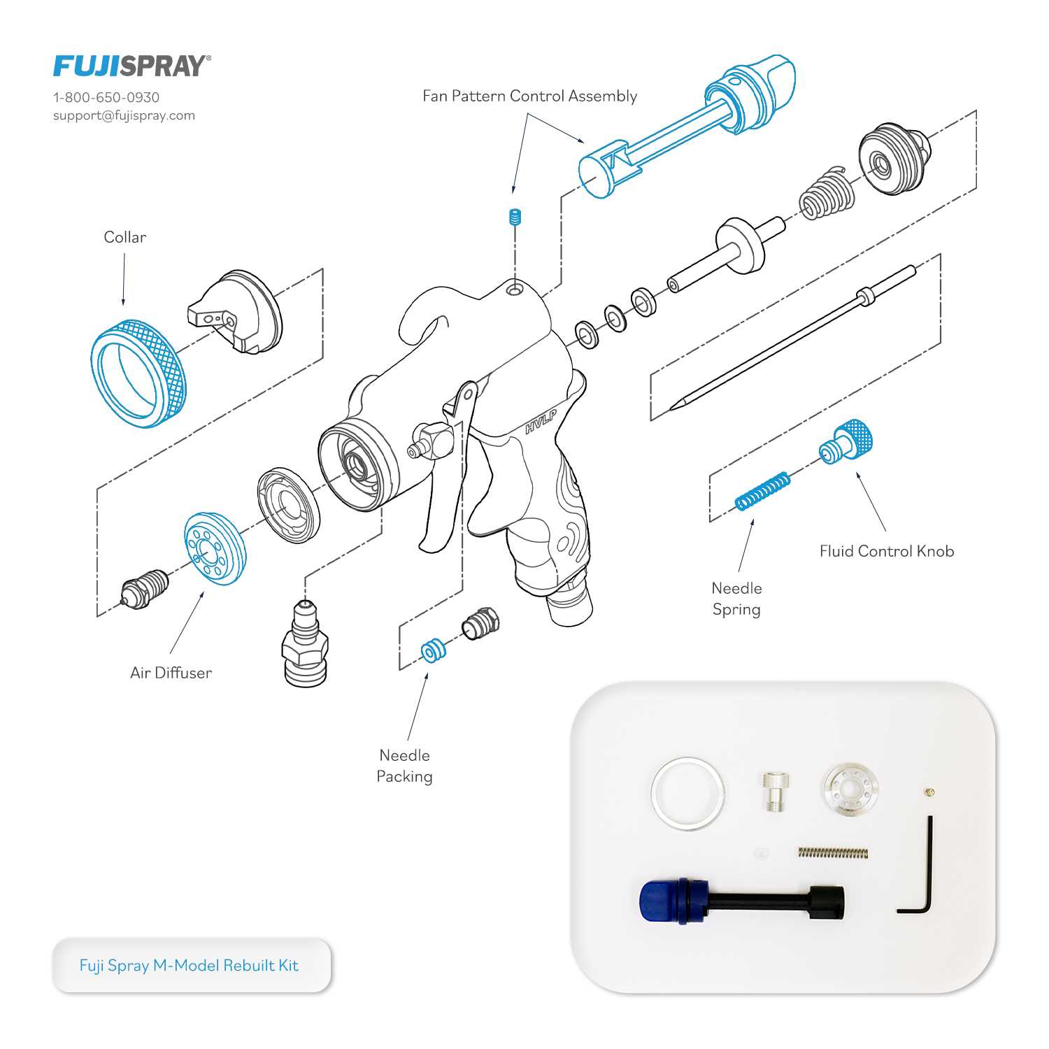 spray gun parts diagram