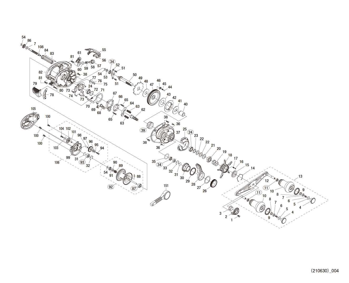 shimano spinning reel parts diagram