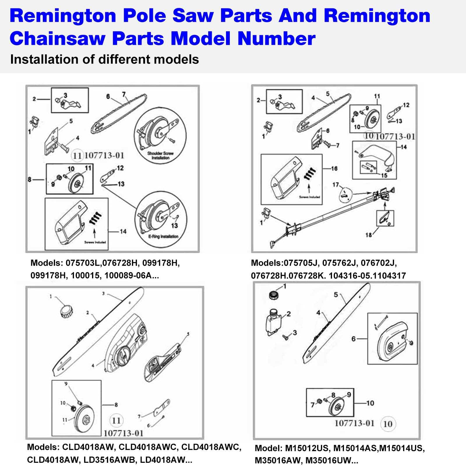 remington chainsaw parts diagram