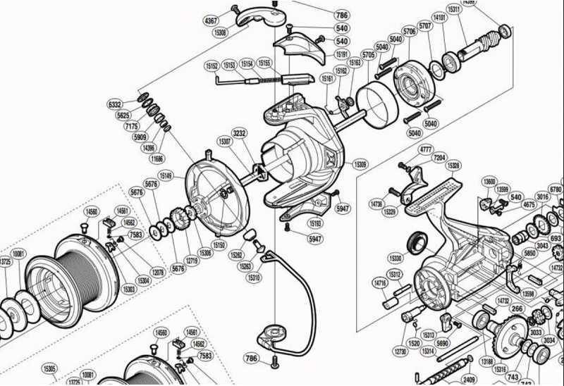 spinning reel parts diagram