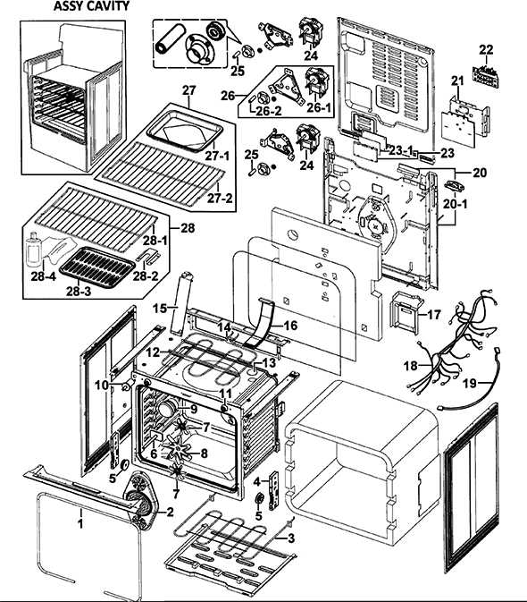 samsung oven parts diagram