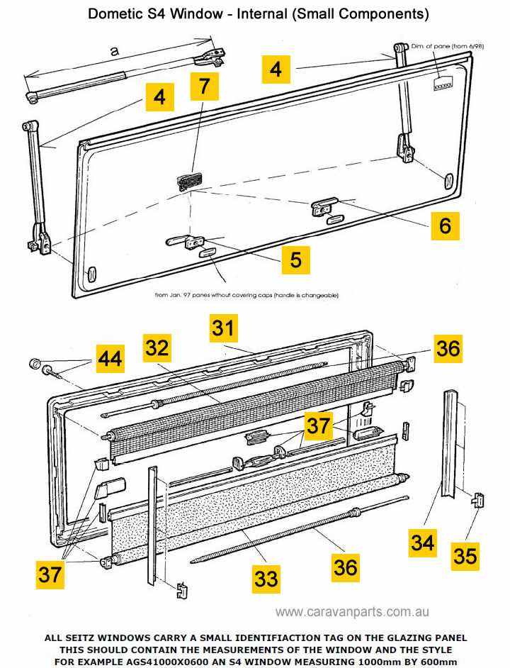 window parts diagram