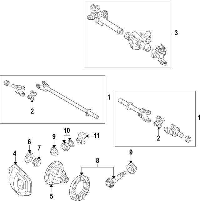 2011 ford f250 front axle parts diagram