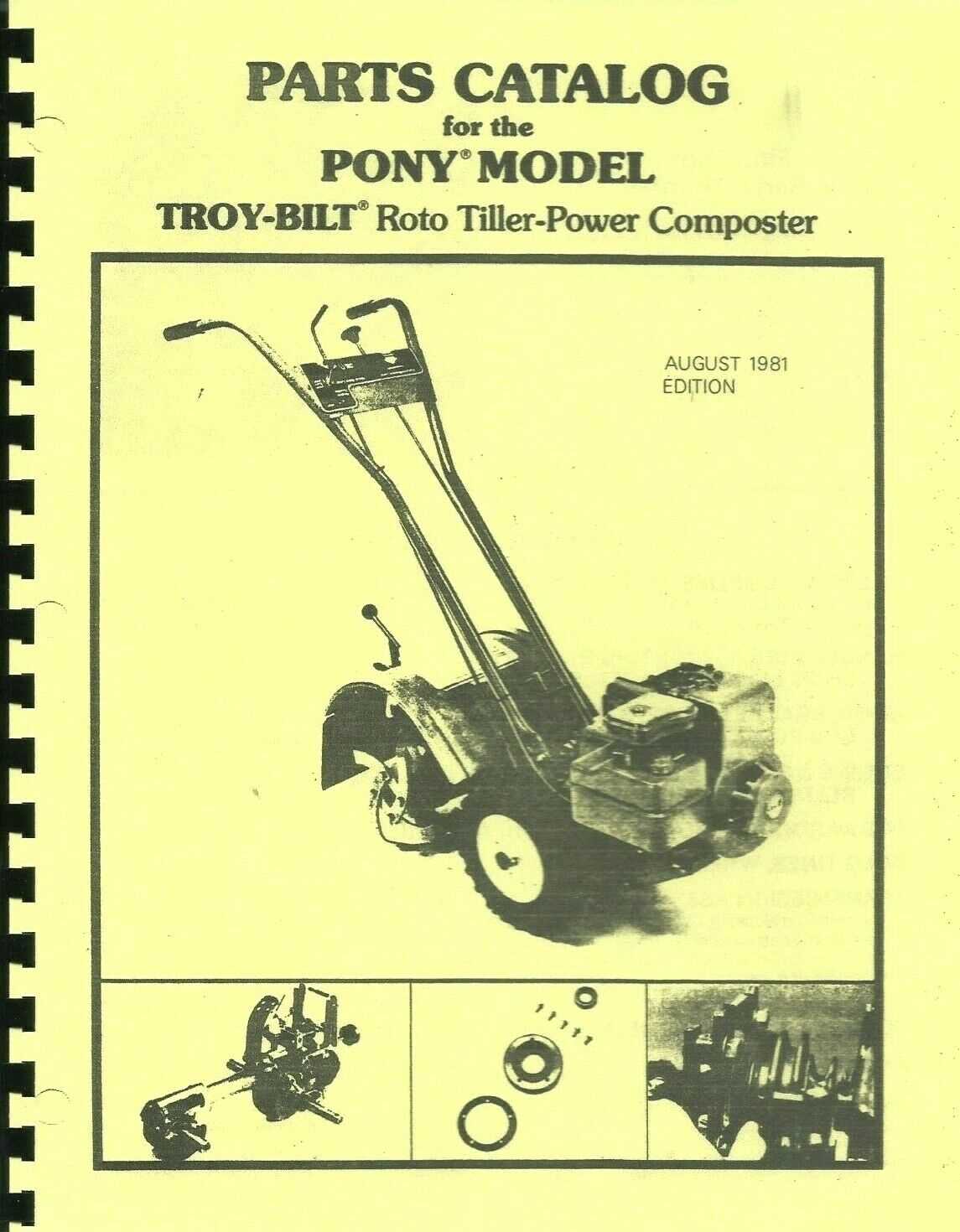 troy bilt rototiller parts diagram